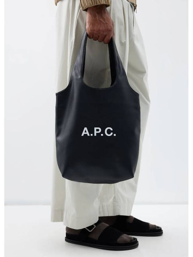 Ninon Small Recycled Leather Tote Bag Black - A.P.C. - BALAAN 3