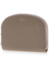 Demi Lune Half Moon Zipper Card Wallet Grey - A.P.C. - BALAAN 3