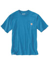 Pocket short sleeve t shirt marine blue header sleeves K87 H72 - CARHARTT - BALAAN 1