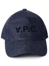 VPC Velvet Logo Denim Ball Cap Blue - A.P.C. - BALAAN 3