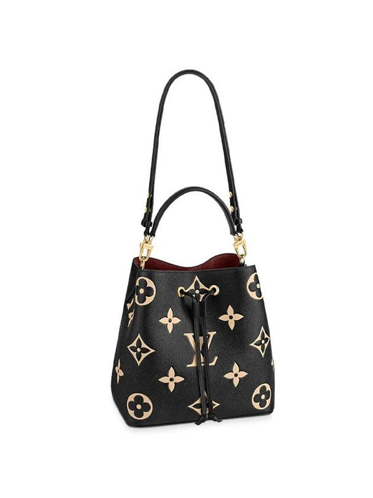 Neonoe MM Bicolor Monogram Empreinte Bucket Bag Black Beige - LOUIS VUITTON - BALAAN 1