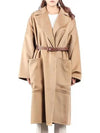 Belted Midi Single Coat Camel - BURBERRY - BALAAN 2