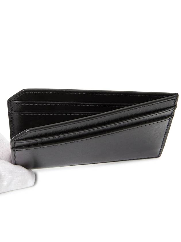 Tiny Cassandre Open Shiny Leather Card Wallet Black - SAINT LAURENT - BALAAN 6