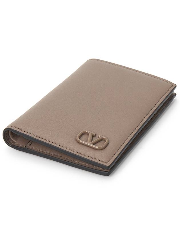 V logo signature men's card wallet P0713ZQU 416 - VALENTINO - BALAAN 3