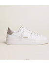 Purestar White Silver Glitter Heel Tab Sneakers - GOLDEN GOOSE - BALAAN 3