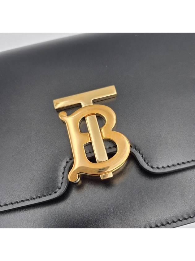 Small Leather TB Shoulder Bag Black - BURBERRY - BALAAN 7