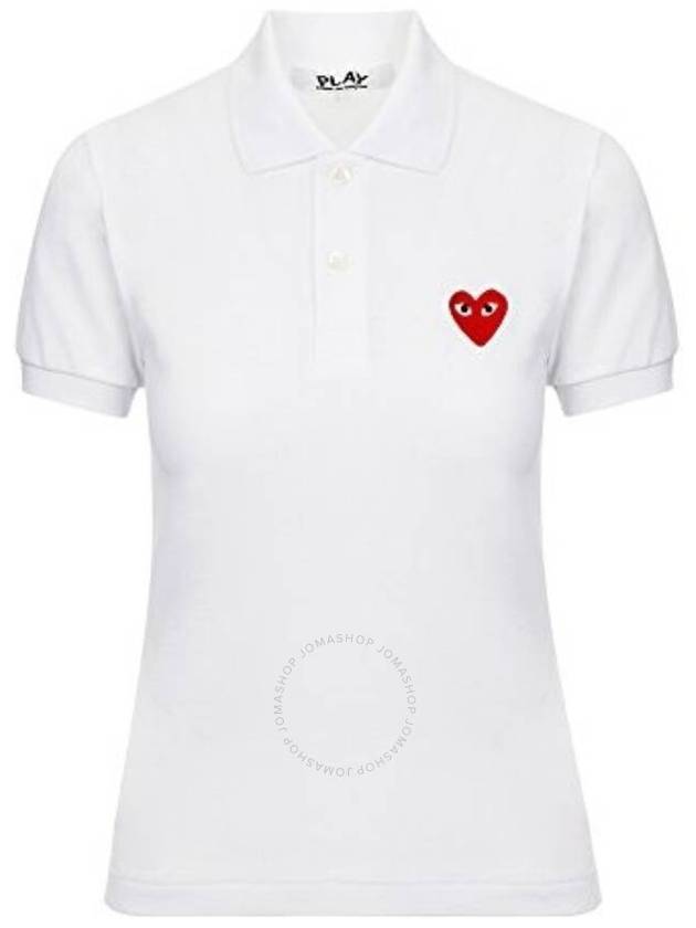 Cdg Play Heart Patch Polo Shirt, Size Large - COMME DES GARCONS PLAY - BALAAN 1