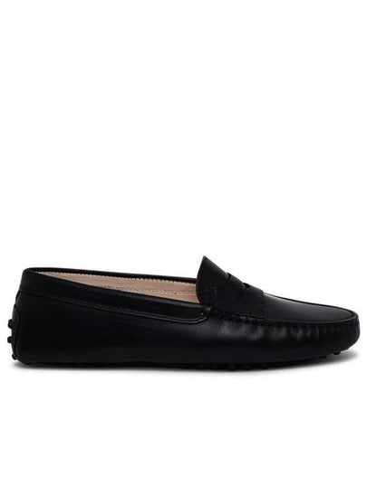 Women's Gommino Leather Driving Shoes Black - TOD'S - BALAAN 2