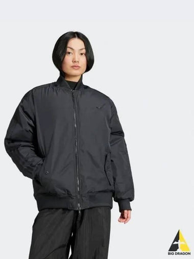 Oversized SST bomber jacket BLACK - ADIDAS - BALAAN 1