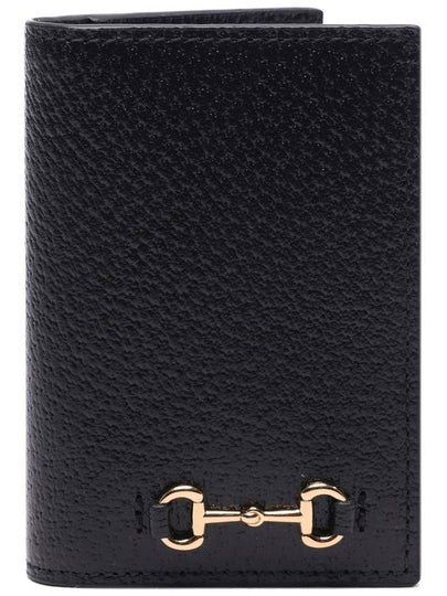 Gold Hardware Horsebit Bifold Card Wallet Black - GUCCI - BALAAN 2