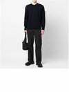 Wappen Patch Crew Neck Cotton Knit Top Navy - STONE ISLAND - BALAAN 4