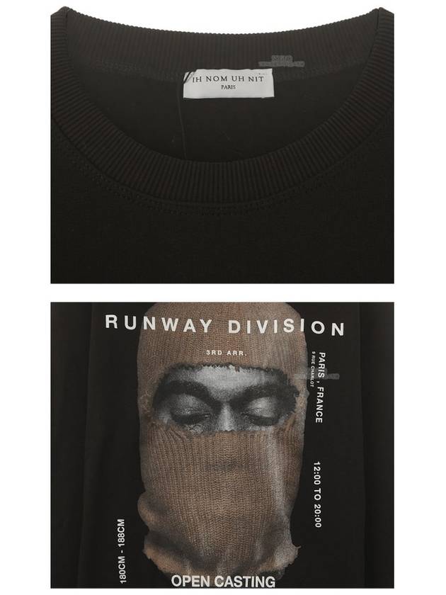 19FW NCW19242 009 Kanye Mask Printing Crew Neck Black Camel Men's Sweatshirt TR - IH NOM UH NIT - BALAAN 6