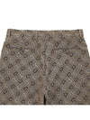 Maxi Horsebit Cotton Slacks Brown - GUCCI - BALAAN.