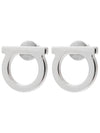 Gancini Earrings Silver - SALVATORE FERRAGAMO - BALAAN 3