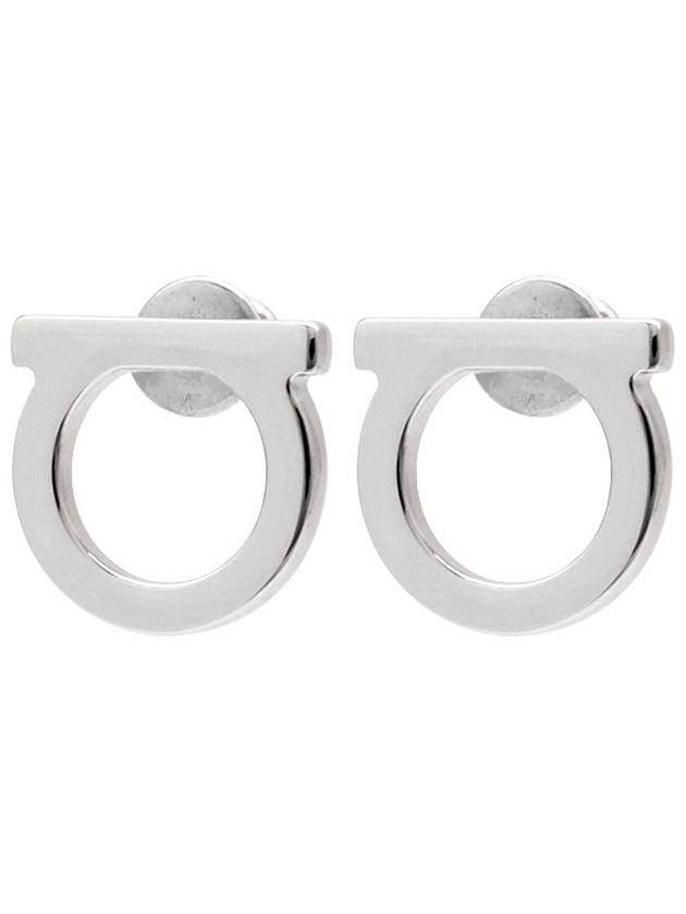 Gancini Earrings Silver - SALVATORE FERRAGAMO - BALAAN 3