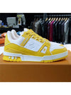 LV Monogram Trainer Low Top Sneakers Yellow - LOUIS VUITTON - BALAAN 4