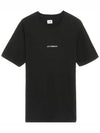 Jersey Reverse Print Short Sleeve T-Shirt Black - CP COMPANY - BALAAN 3