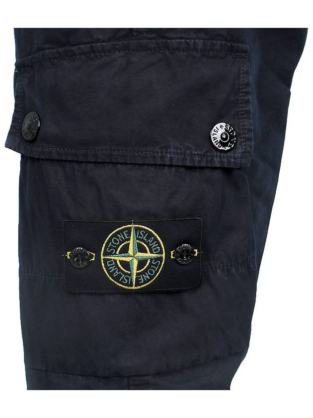 Wappen Patch Old Treatment Slim Fit Cargo Straight Pants Navy - STONE ISLAND - BALAAN 6