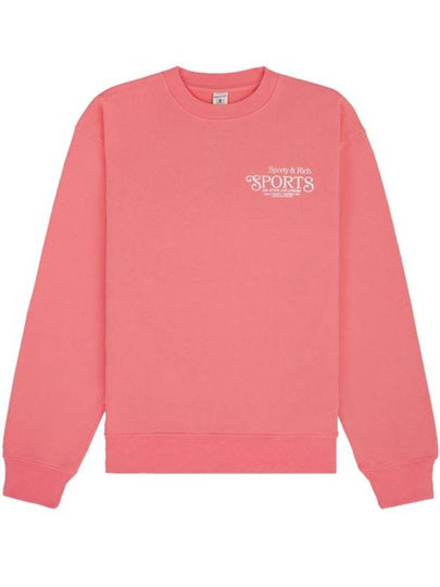 Embroidered Logo Cotton Long Sleeve T-shirt Pink - SPORTY & RICH - BALAAN 2