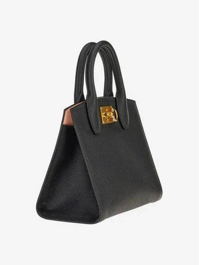 Ferragamo Small Studio Box Bag Black Bonbon 211424 750036 - SALVATORE FERRAGAMO - BALAAN 2