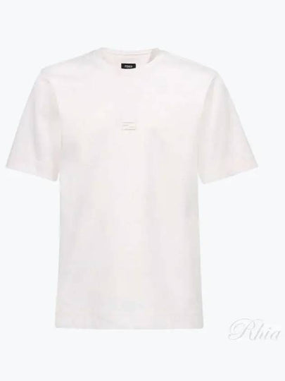 Logo Cotton Short Sleeve T-Shirt White - FENDI - BALAAN 2