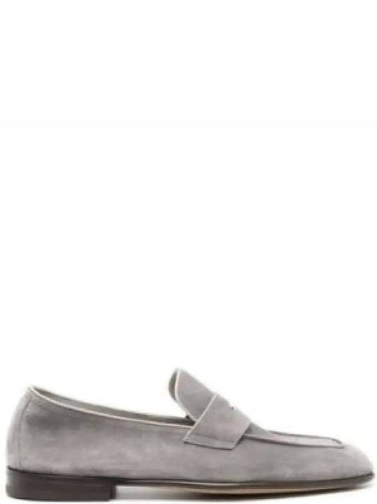Suede Penny Slot Loafers Grey - BRUNELLO CUCINELLI - BALAAN 2