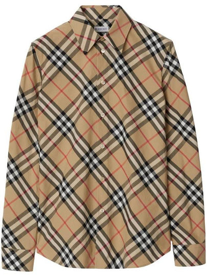 Check Pattern Shirt Beige - BURBERRY - BALAAN 2