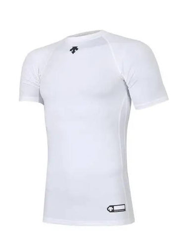 BASEBALL SN221ZCO42 Short Sleeve Crew Neck Undershirt White - DESCENTE - BALAAN 1