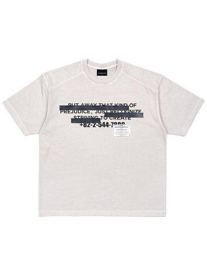 BBD Hidden Slogan Pigment T Shirt Sand - BLACKBLOND - BALAAN 2