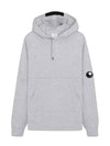 Men's Lens Wappen Fleece Hoodie Grey - CP COMPANY - BALAAN 1