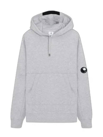 Men's Lens Wappen Fleece Hoodie Grey - CP COMPANY - BALAAN 1