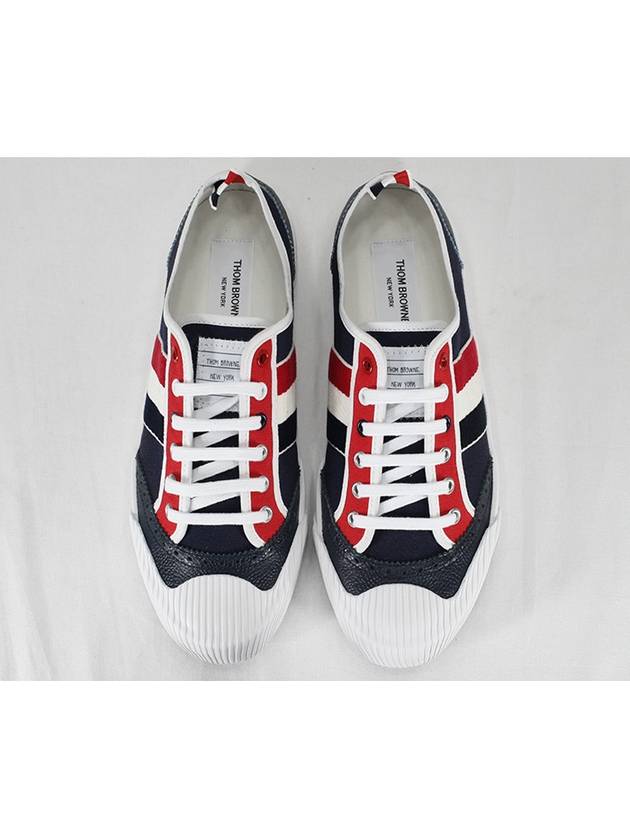 RWB Canvas Broguing Low Top Sneakers Blue - THOM BROWNE - BALAAN 4