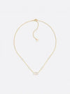 Clair D Lune Necklace Gold Finish Metal White Resin Pearls White Crystals - DIOR - BALAAN 2