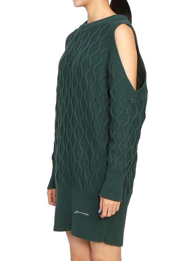 long sleeve t-shirt K1921 519 GREEN - GANNI - BALAAN 5