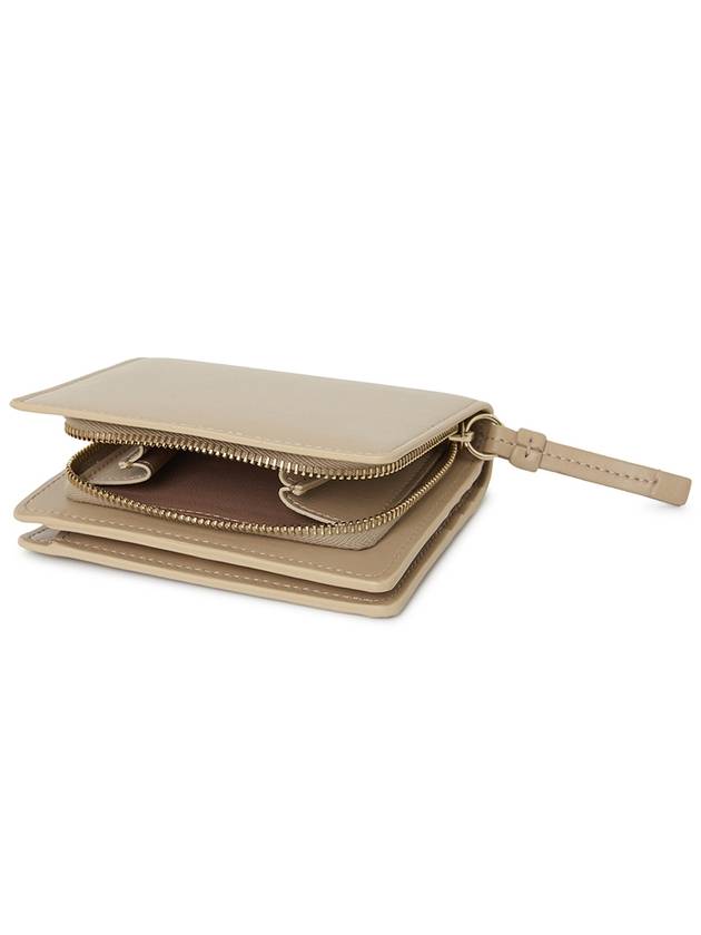 Sense Soft Leather Half Wallet Beige - CHLOE - BALAAN 5