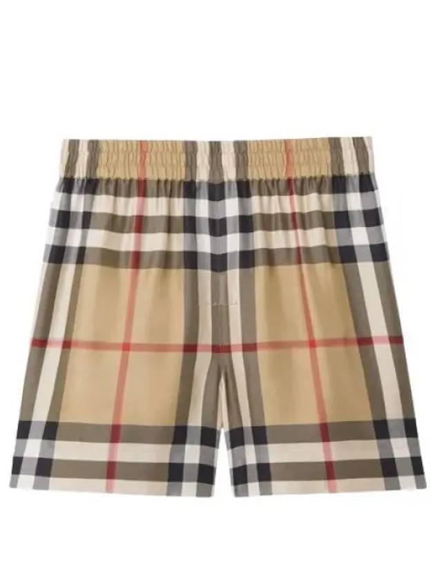 Check Print Shorts Beige - BURBERRY - BALAAN 2