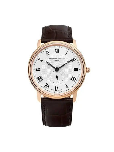 Classics Slimline Watch Gold Brown - FREDERIQUE CONSTANT - BALAAN 1