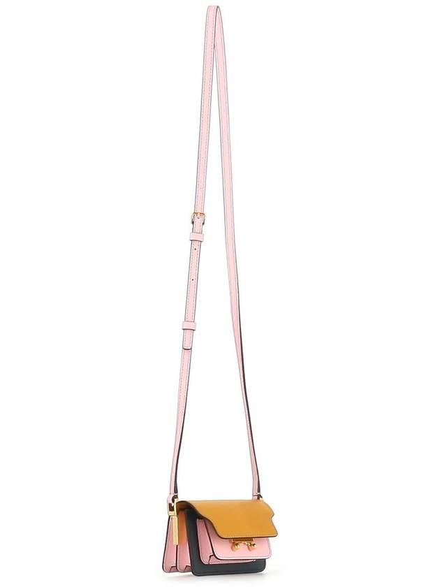 Saffiano Trunk Small Cross Bag Orange Pink - MARNI - BALAAN 3