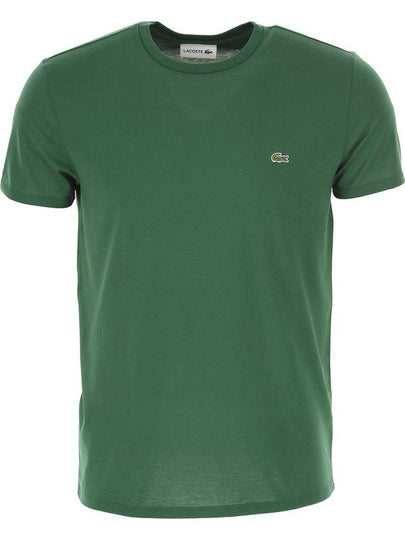 Crew Neck Pima Cotton Jersey Short Sleeve T-Shirt Green - LACOSTE - BALAAN 2