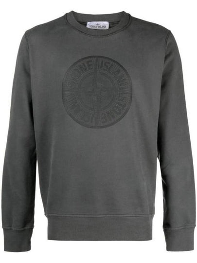 Men's Industrial One Print Sweatshirt Grey - STONE ISLAND - BALAAN 2