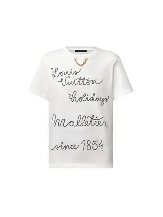 Embroidered LV Club T Shirt 1AFYOX - LOUIS VUITTON - BALAAN 1