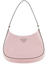 Triangular Logo Cleo Brushed Leather Shoulder Bag Pink - PRADA - BALAAN 1