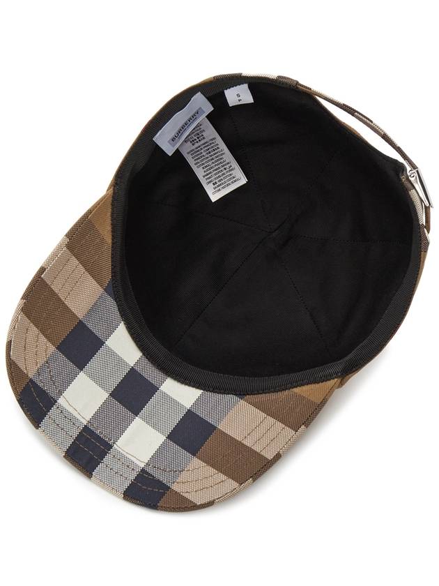 MH 3C Vintage Check Classic Baseball Ball Cap Brown - BURBERRY - BALAAN 6