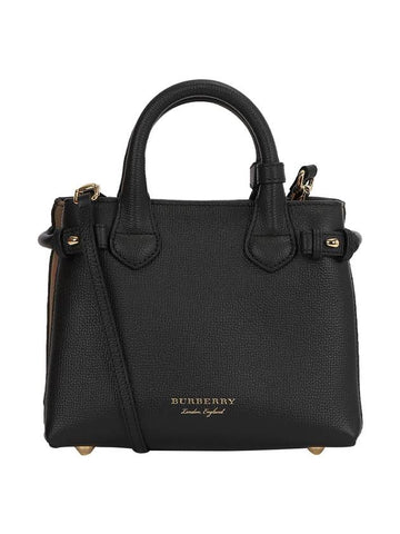 House Check Mini Tote Bag Black - BURBERRY - BALAAN 1