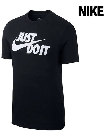 Swoosh Short Sleeve T-Shirt Black - NIKE - BALAAN 2