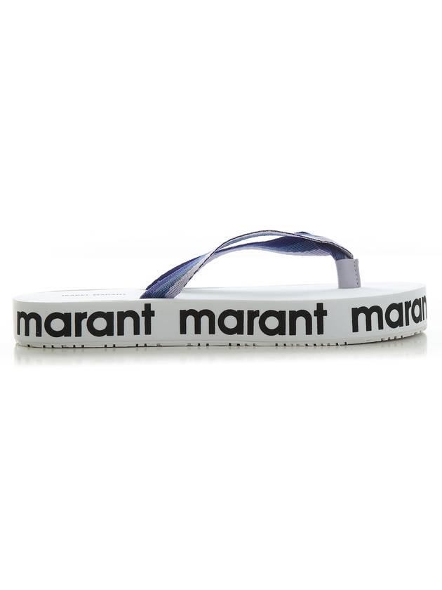 Logo Print Flip Flop Blue - ISABEL MARANT - BALAAN 1