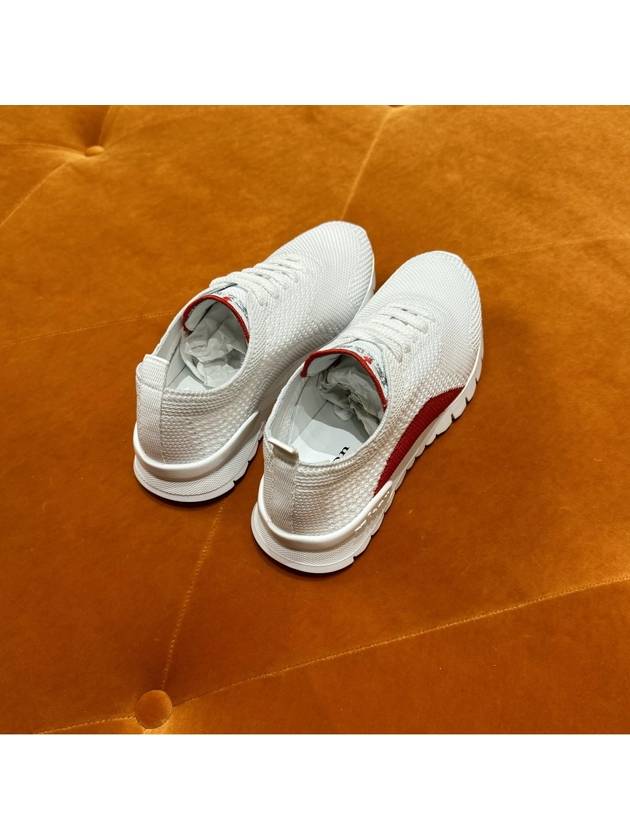 Fit Knit Low Top Sneakers White Red - KITON - BALAAN 6