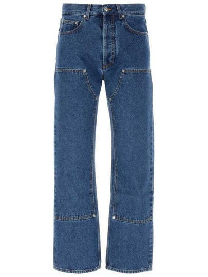 Denim Straight Pants PMYA043R24DEN0044010 LIGHT BLUE BLACK BLUE - PALM ANGELS - BALAAN 2