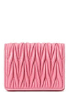 Matelasse Leather Half Wallet Begonia Pink - MIU MIU - BALAAN 4