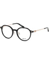 Glasses frame BY5071H 001 black horn rim light round - BALLY - BALAAN 7